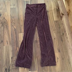 H&M Burgundy Velvet Pants